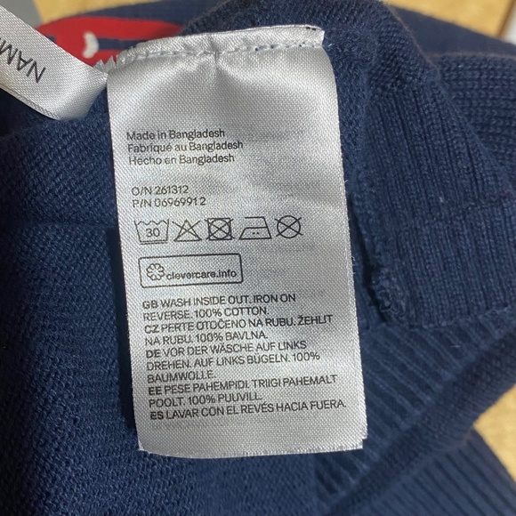 H&M Kids Santa's Little Helper Navy Sweater With Sparkle - Picture 6 of 9